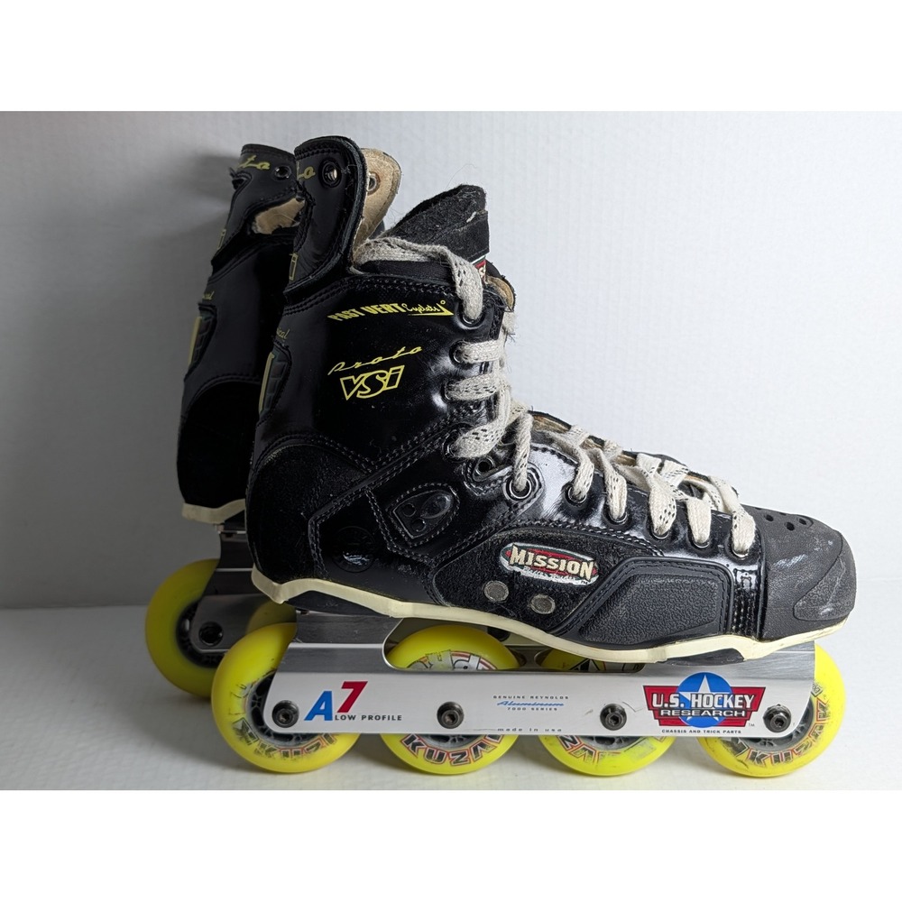 Mission Proto VSI Inline Hockey Skates Size 9 US Hockey Research A7 Frame
